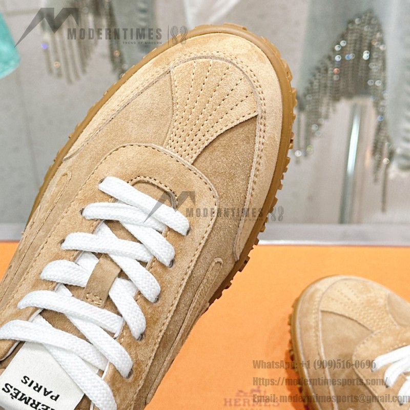 Hermes Jet sneakers women yellow Jaune Calisson Jaune Malawi side view