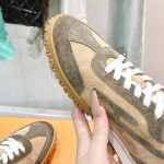 HERMES Jet Sneakers Beige Lin Vert Toundra luxury low-top designer shoes