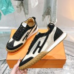 HERMES Jet Sneakers H251134Zv5K340 Beige Lin Naturel luxury mesh sneakers side view