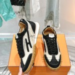 HERMES Jet Sneakers H251134Zv5K340 Beige Lin Naturel luxury mesh sneakers side view