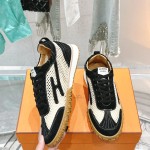 HERMES Jet Sneakers H251134Zv5K340 Beige Lin Naturel luxury mesh sneakers side view