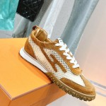 HERMES Jet Sneakers H251134Zv5K340 Beige Lin Naturel luxury mesh sneakers side view