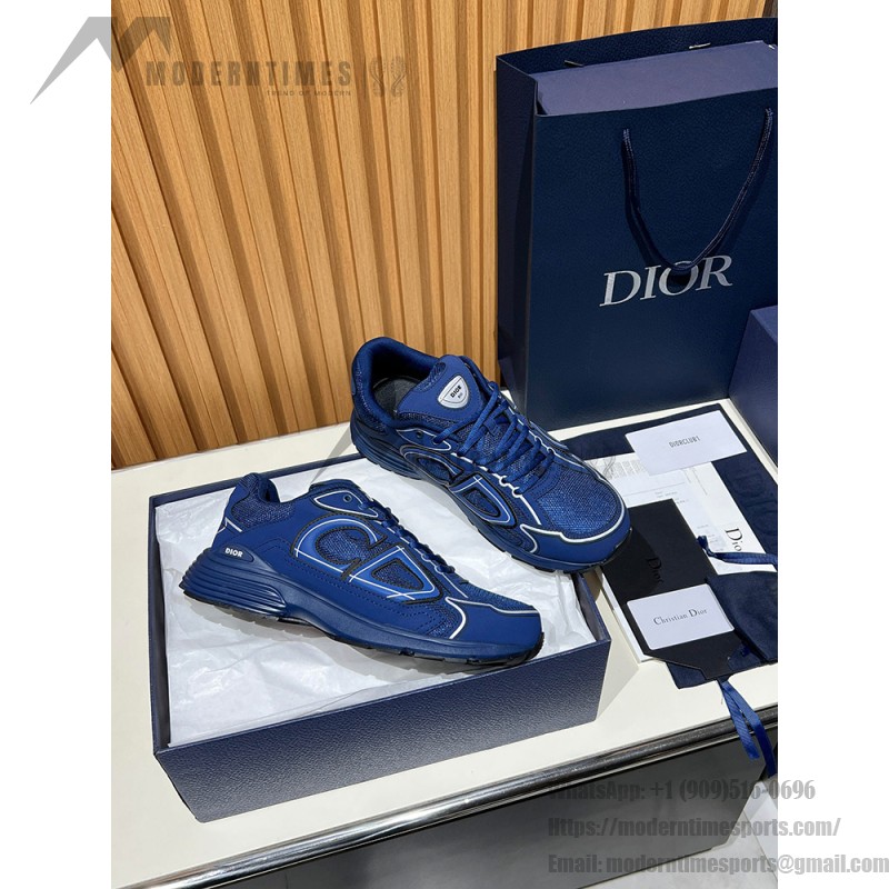 DIOR B30 3SN279ZRD-H520 Donkerblauw – Luxury Unisex Sneakers DIOR B30 Donkerblauw Sneakers Front View – Model 3SN279ZRD-H520
