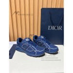 DIOR B30 Donkerblauw Sneakers Front View – Model 3SN279ZRD-H520