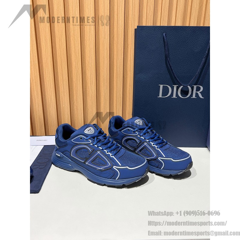 DIOR B30 3SN279ZRD-H520 Donkerblauw – Luxury Unisex Sneakers DIOR B30 Donkerblauw Sneakers Front View – Model 3SN279ZRD-H520