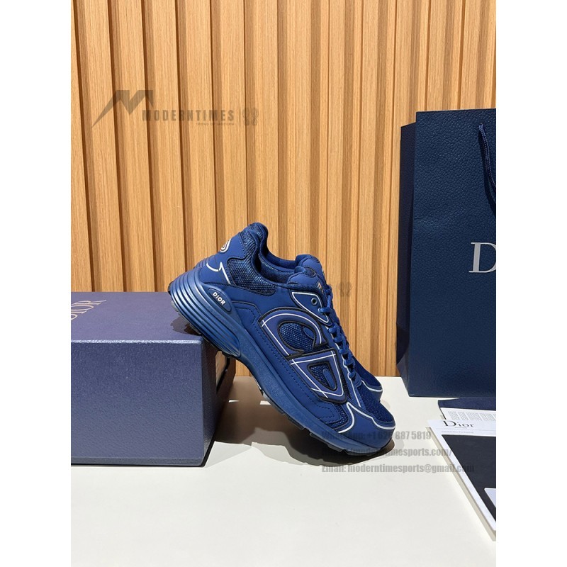 DIOR B30 Donkerblauw Sneakers Front View – Model 3SN279ZRD-H520