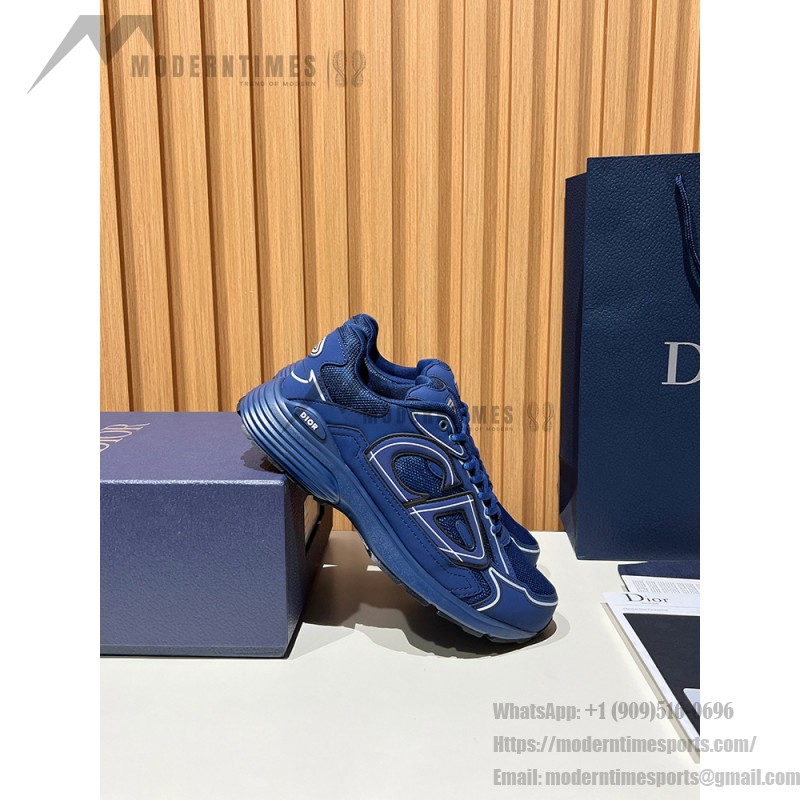 DIOR B30 3SN279ZRD-H520 Donkerblauw – Luxury Unisex Sneakers DIOR B30 Donkerblauw Sneakers Front View – Model 3SN279ZRD-H520