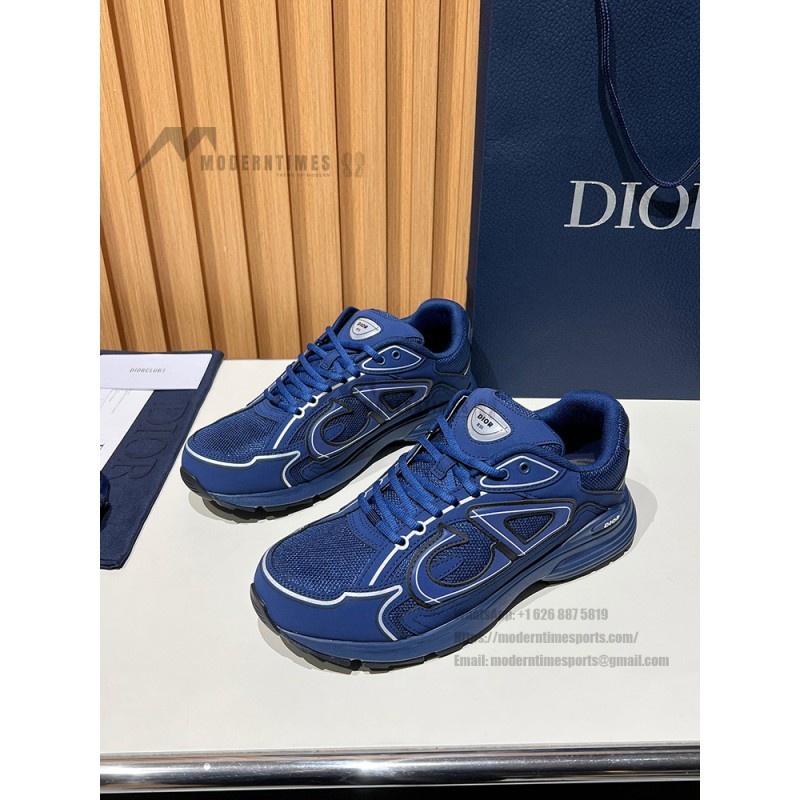 DIOR B30 Donkerblauw Sneakers Front View – Model 3SN279ZRD-H520