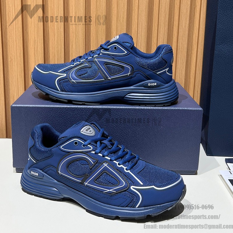DIOR B30 3SN279ZRD-H520 Donkerblauw – Luxury Unisex Sneakers DIOR B30 Donkerblauw Sneakers Front View – Model 3SN279ZRD-H520