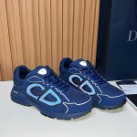 DIOR B30 3SN279ZRD-H520 Donkerblauw – Luxury Unisex Sneakers DIOR B30 Donkerblauw Sneakers Front View – Model 3SN279ZRD-H520