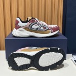 DIOR B30 White Brown Beige Sneakers 3SN279ZMD H867 Luxury Mesh Calfskin Shoes
