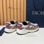 DIOR B30 White Brown Beige Sneakers 3SN279ZMD H867 Luxury Mesh Calfskin Shoes
