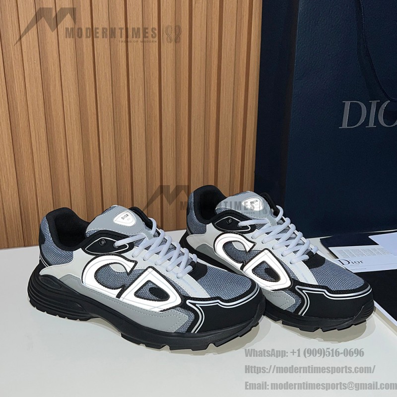 DIOR B30 Blue Grey Black Mesh & Calfskin Designer Shoes DIOR B30 Blue Grey Black Luxury Sneakers for Men and Women