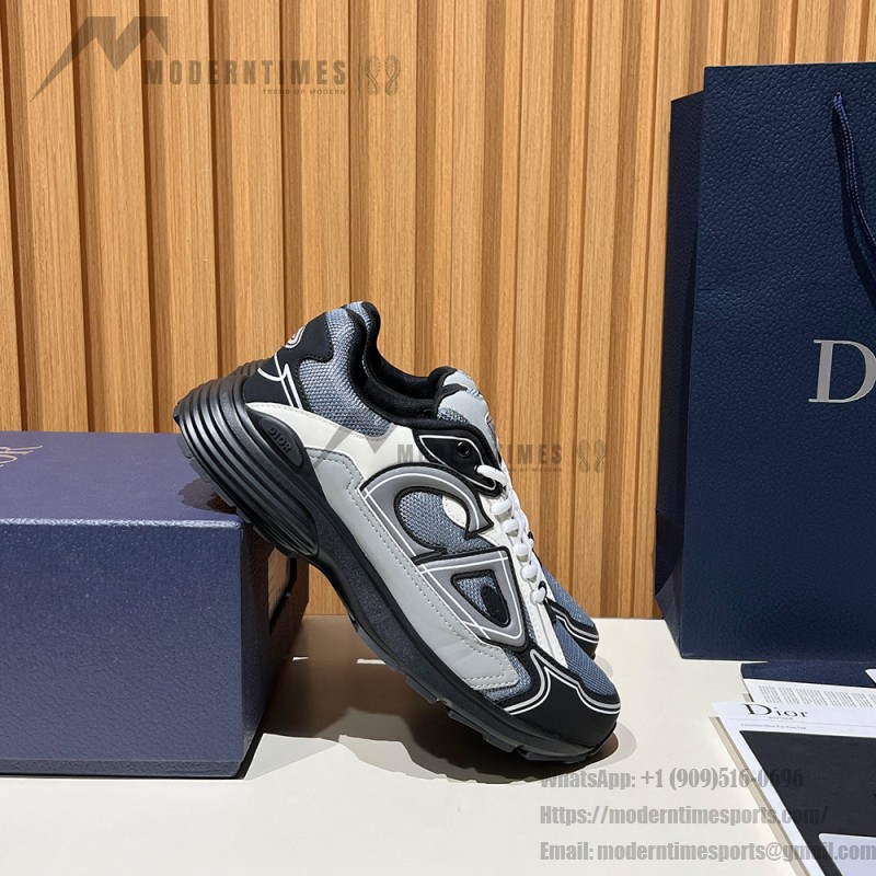 DIOR B30 Blue Grey Black Mesh & Calfskin Designer Shoes DIOR B30 Blue Grey Black Luxury Sneakers for Men and Women