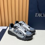 DIOR B30 Blue Grey Black Mesh & Calfskin Designer Shoes DIOR B30 Blue Grey Black Luxury Sneakers for Men and Women