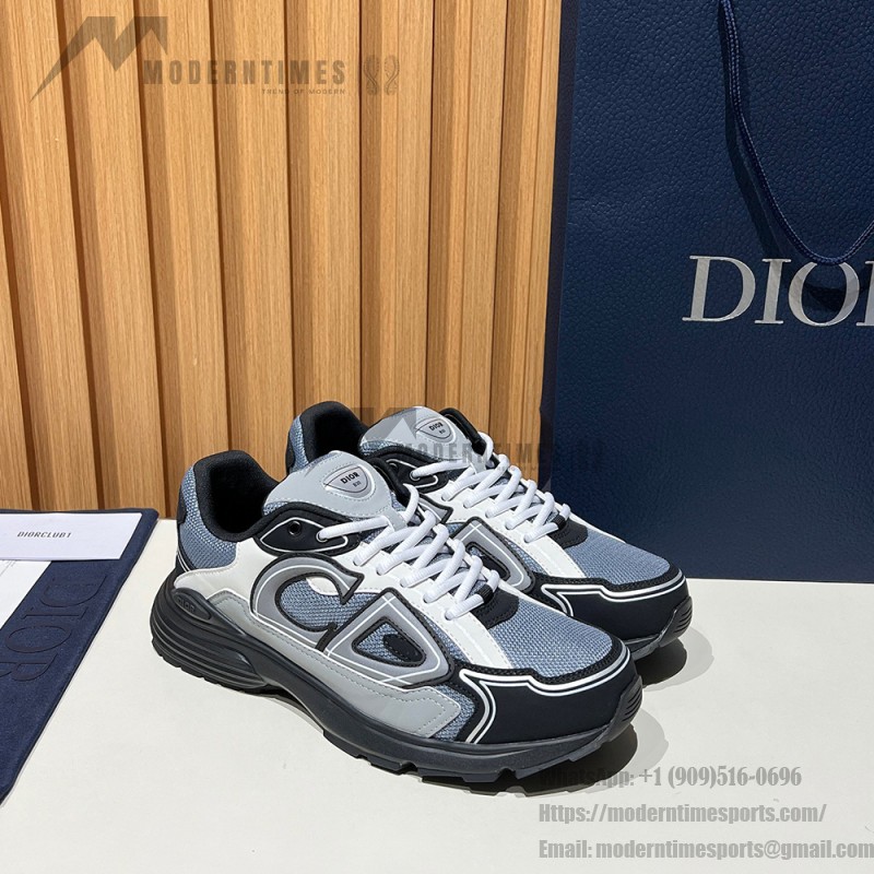 DIOR B30 Blue Grey Black Mesh & Calfskin Designer Shoes DIOR B30 Blue Grey Black Luxury Sneakers for Men and Women