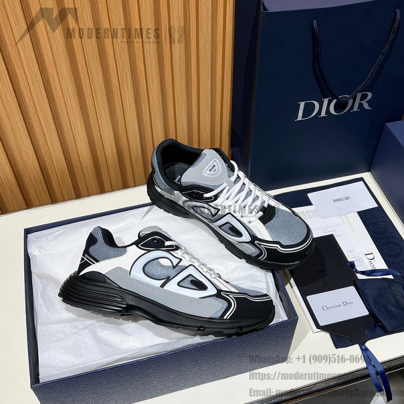 DIOR B30 Blue Grey Black Mesh & Calfskin Designer Shoes DIOR B30 Blue Grey Black Luxury Sneakers for Men and Women