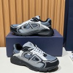 DIOR B30 Blue Grey Black Mesh & Calfskin Designer Shoes DIOR B30 Blue Grey Black Luxury Sneakers for Men and Women