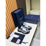 DIOR B30 Blue Grey Black Mesh & Calfskin Designer Shoes DIOR B30 Blue Grey Black Luxury Sneakers for Men and Women