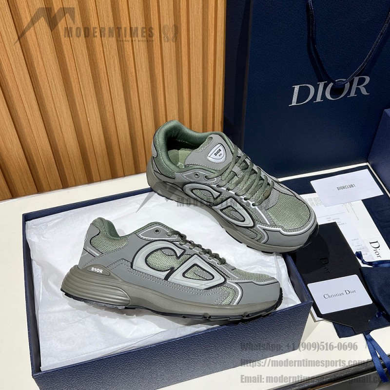 DIOR B30 Olive Green Designer Sneakers for Men and Women DIOR B30 Low-Top Olive Sneakers 3SN279ZRD H680 Luxury Mesh Calfskin Shoes