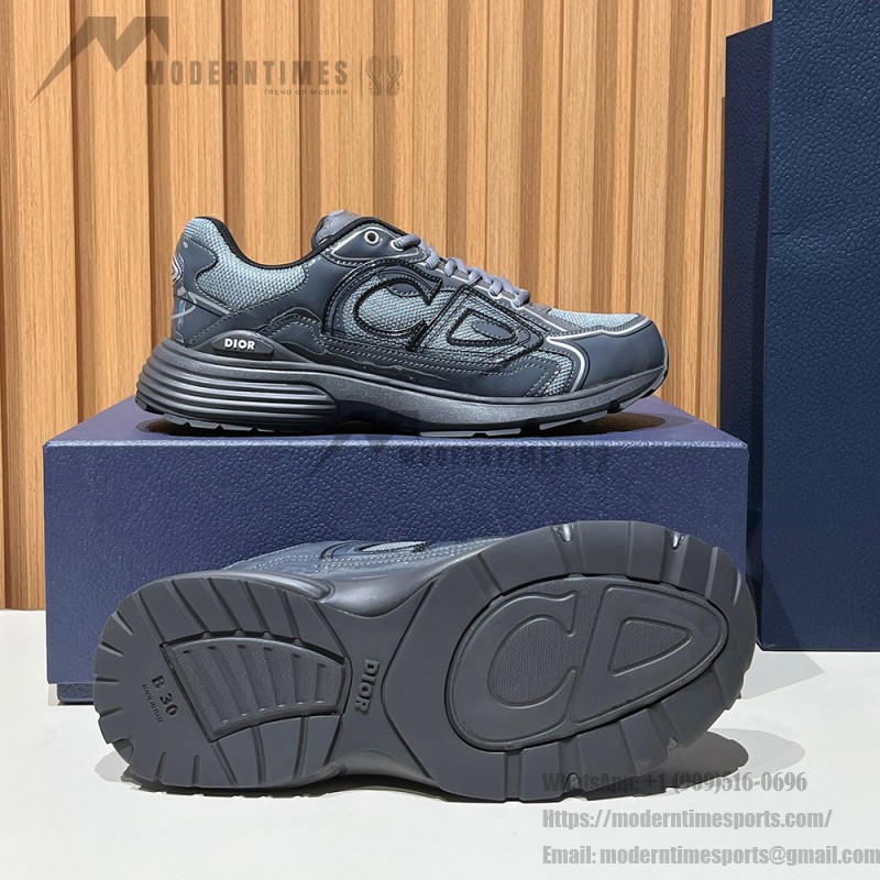 DIOR B30 Black Grey Men’s Luxury Designer Sneakers DIOR B30 Black Grey Sneakers 3SN279ZEH H981 Luxury Mesh and Calfskin Shoes