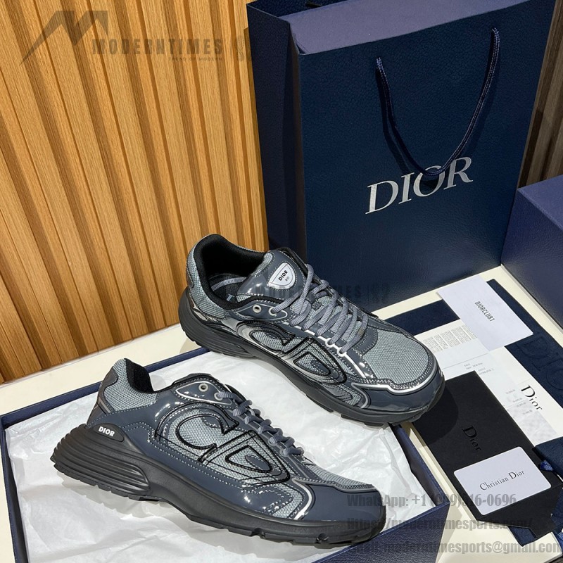 DIOR B30 Black Grey Men’s Luxury Designer Sneakers DIOR B30 Black Grey Sneakers 3SN279ZEH H981 Luxury Mesh and Calfskin Shoes