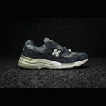 New Balance M992GG Navy Blue and Dark Grey Sneakers Front View