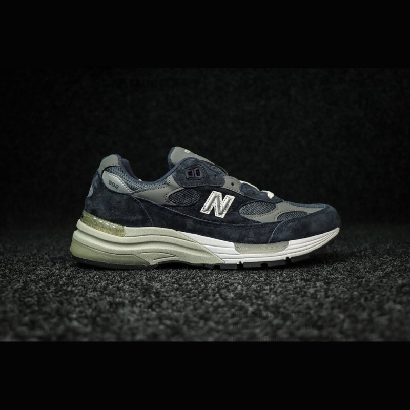 New Balance M992GG Navy Blue and Dark Grey Sneakers Front View