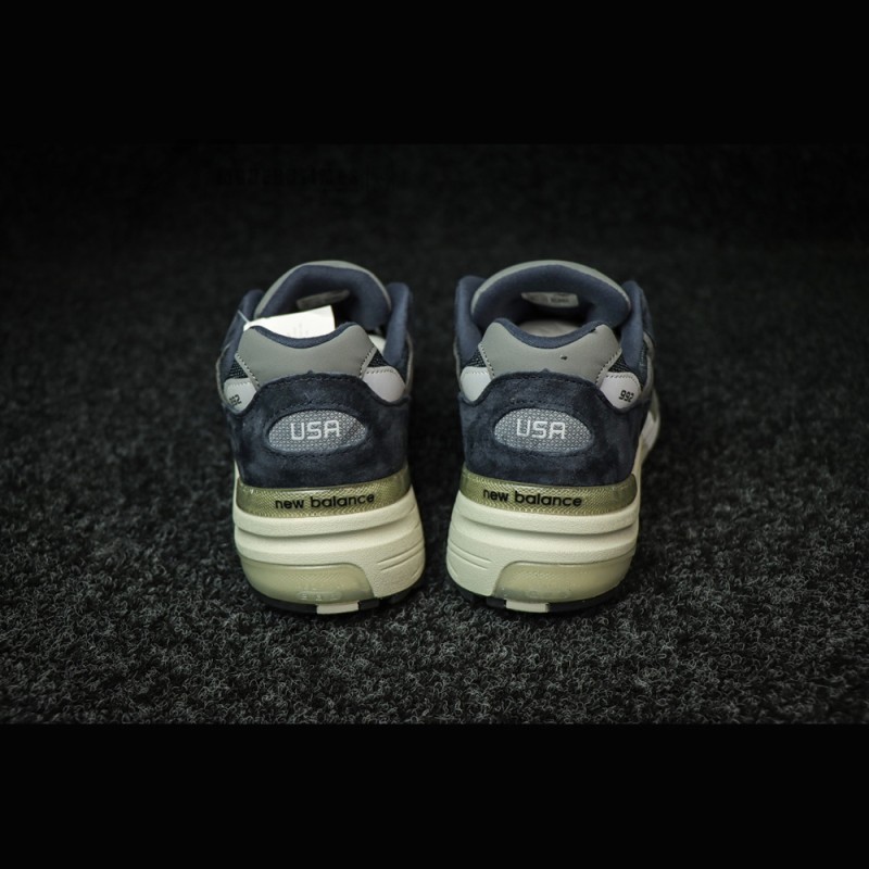 New Balance M992GG Navy Blue and Dark Grey Sneakers Front View