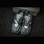 New Balance M992GG Navy Blue and Dark Grey Sneakers Front View