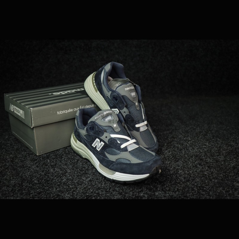 New Balance M992GG Navy Blue and Dark Grey Sneakers Front View