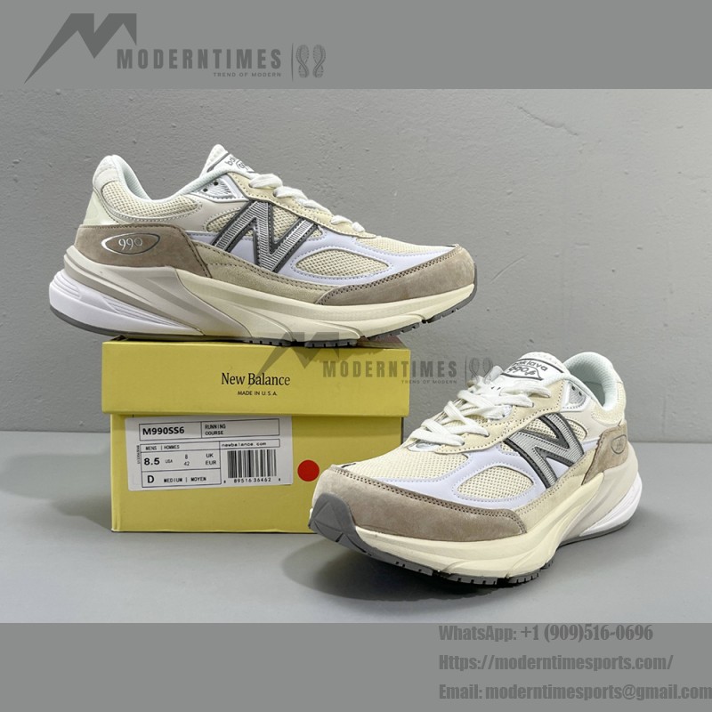 New Balance 990v6 Made in USA Cream M990SS6 – Comfortable and Stylish Suede Mesh Sneakers New Balance 990v6 Made in USA Cream M990SS6 – Premium Suede and Mesh Sneakers in Cream