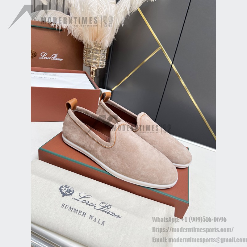 Loro Piana Venice Walk Loafer Men’s Shoes in Classic Beige Suede FAE8124-D06N