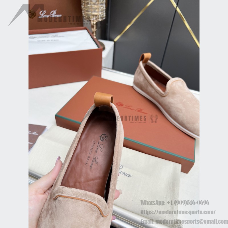 Loro Piana Venice Walk Loafer Men’s Shoes in Classic Beige Suede FAE8124-D06N