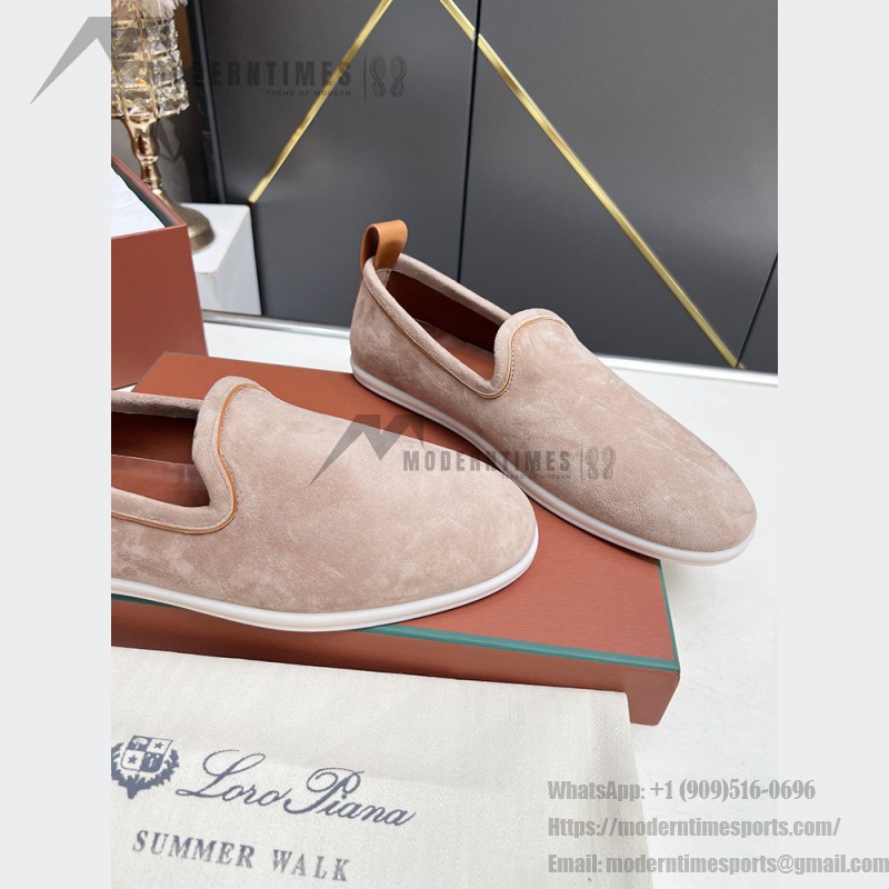 Loro Piana Venice Walk Loafer Men’s Shoes in Classic Beige Suede FAE8124-D06N