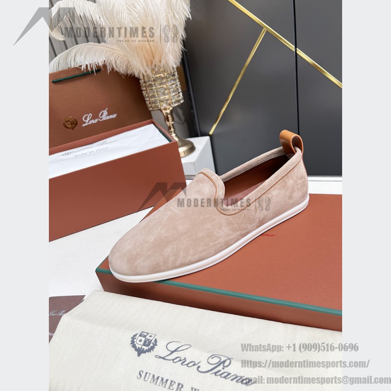 Loro Piana Venice Walk Loafer Men’s Shoes in Classic Beige Suede FAE8124-D06N