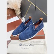 Loro Piana Venice Walk Loafer Men’s Shoes Navy Blue – Luxury Suede Slip-On FAN1318-W000