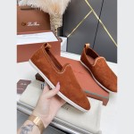 Loro Piana Venice Walk Loafer Men’s Shoes Dark Brick Suede Slip-On