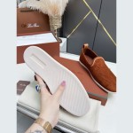 Loro Piana Venice Walk Loafer Men’s Shoes Dark Brick Suede Slip-On