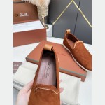 Loro Piana Venice Walk Loafer Men’s Shoes Dark Brick Suede Slip-On