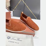 Loro Piana Venice Walk Loafer Men’s Shoes Dark Brick Suede Slip-On