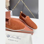 Loro Piana Venice Walk Loafer Men’s Shoes Dark Brick Suede Slip-On