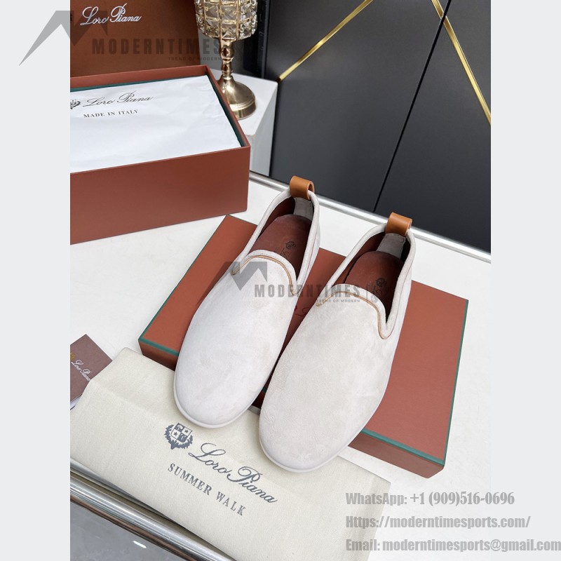 Loro Piana Venice Walk Loafer Men’s Shoes in Classic Beige Suede FAE8124-D06N