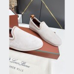Loro Piana Venice Walk Loafer Men’s Shoes in Classic Beige Suede FAE8124-D06N