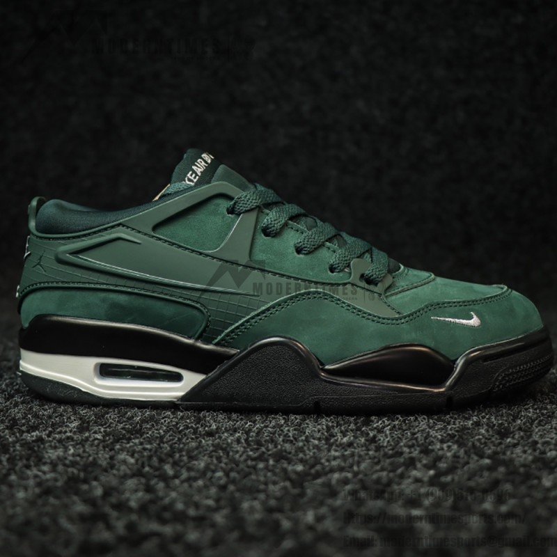 Air Jordan 4 x Nigel Sylvester "Pro Green" HF4334-300 - Collaborative Forest Green Sneakers Air Jordan 4 x Nigel Sylvester "Pro Green" HF4334-300 low-top sneakers in forest green