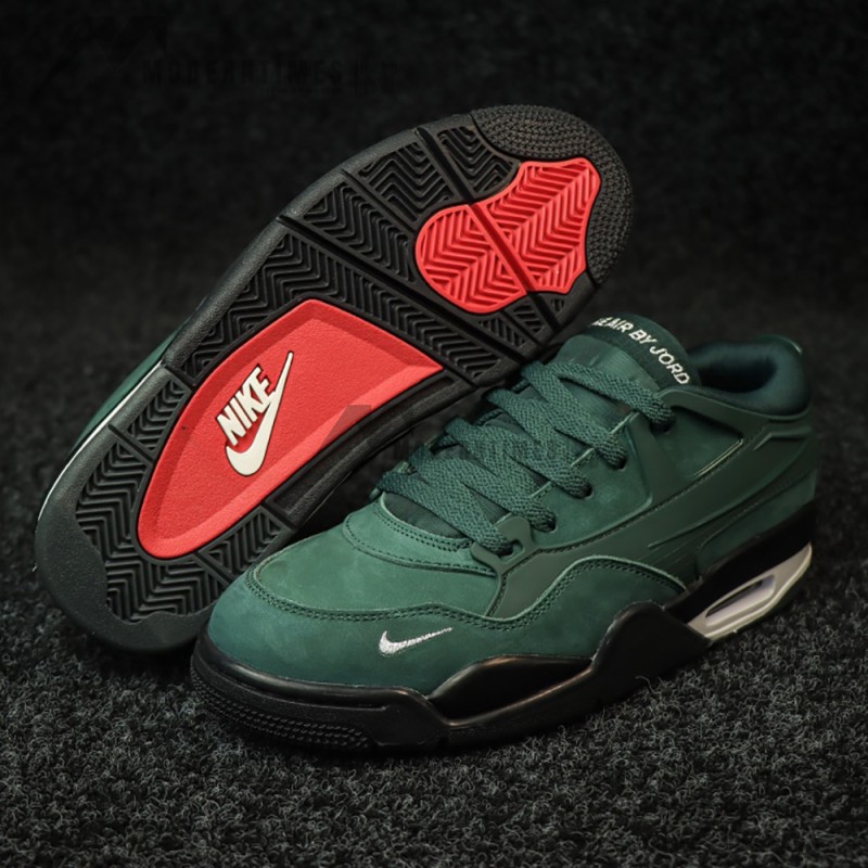 Air Jordan 4 x Nigel Sylvester "Pro Green" HF4334-300 - Collaborative Forest Green Sneakers Air Jordan 4 x Nigel Sylvester "Pro Green" HF4334-300 low-top sneakers in forest green