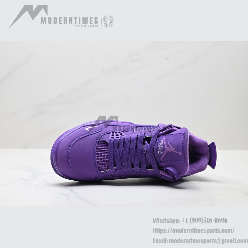 Nigel Sylvester x Air Jordan 4 Purple Men's and Women's Shoes Side View