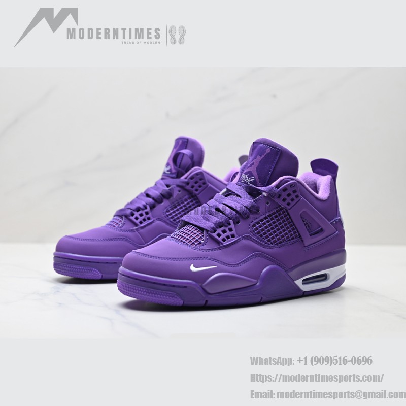 Nigel Sylvester x Air Jordan 4 Purple Men's and Women's Shoes Side View