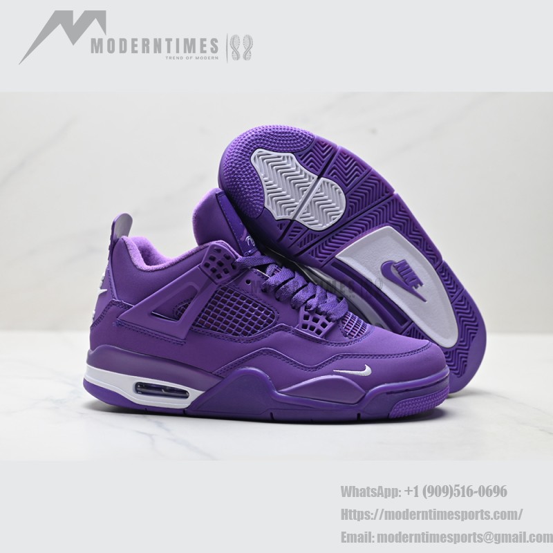 Nigel Sylvester x Air Jordan 4 Purple Men's and Women's Shoes Side View