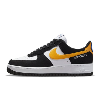 Nike Air Force 1 Low 'Athletic Club' - Black & White Sneakers with Yellow Swoosh for a Bold Retro Look | DH7568-002